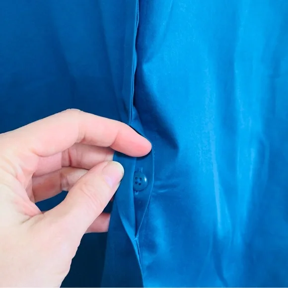 Chicos No Iron Shirt Dress in blue size 2.5 or 14 - Picture 5 of 7